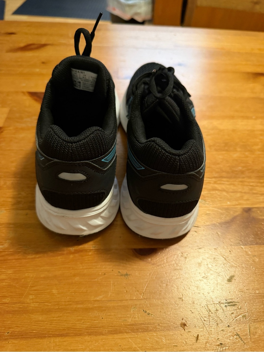 Asics Kids Black and Light Blue Sneakers